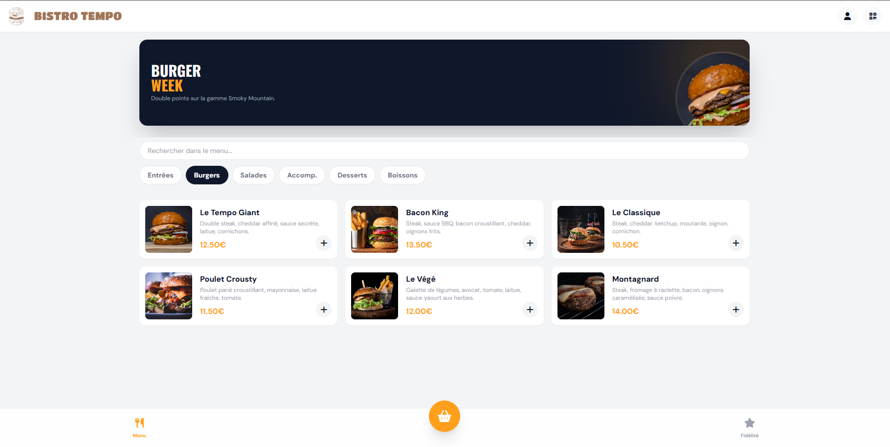 Click and collect restaurant
